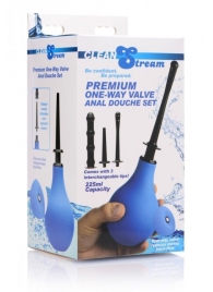Анальный душ с 3 насадками Premium One-way Valve Anal Douche Set - XR Brands - купить с доставкой в Волгодонске