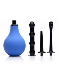 Анальный душ с 3 насадками Premium One-way Valve Anal Douche Set - XR Brands - купить с доставкой в Волгодонске