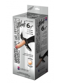 Пояс-трусики с насадкой Glamour - 17 см. - LOVETOY (А-Полимер) - купить с доставкой в Волгодонске