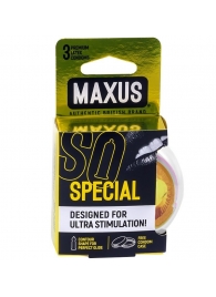 Презервативы с точками и рёбрами в пластиковом кейсе MAXUS Special - 3 шт. - Maxus - купить с доставкой в Волгодонске