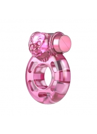 Розовое эрекционное виброкольцо Pink Bear - Baile - в Волгодонске купить с доставкой