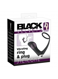 Черное эрекционное кольцо с анальной вибропробкой Vibrating Ring   Plug - Orion - в Волгодонске купить с доставкой