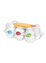 Набор из 6 мастурбаторов Tenga EGG Easy Beat с различным рельефом - Tenga - в Волгодонске купить с доставкой