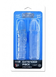 Комплект из 2 прозрачных насадок на пенис PENIS EXTENDER PACK - Dream Toys - в Волгодонске купить с доставкой