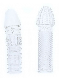 Комплект из 2 прозрачных насадок на пенис PENIS EXTENDER PACK - Dream Toys - в Волгодонске купить с доставкой
