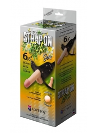 Пояс-трусики с 2 насадками Exotic-Sara - 16,5 см. - LOVETOY (А-Полимер) - купить с доставкой в Волгодонске