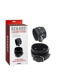 Черные наручники Surrender Wrist Restraints - Chisa - купить с доставкой в Волгодонске