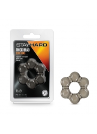 Дымчатое эрекционное кольцо Stay Hard Thick Bead Cock Ring - Blush Novelties - в Волгодонске купить с доставкой