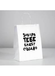 Подарочный пакет  Завтра тебе будет стыдно  - 30 х 24 см. - UPAK LAND - купить с доставкой в Волгодонске