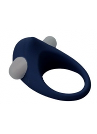 Гладкое синее эрекционное виброкольцо STIMU RING - Dream Toys - в Волгодонске купить с доставкой