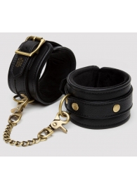 Черные оковы на ноги Bound to You Faux Leather Ankle Cuffs - Fifty Shades of Grey - купить с доставкой в Волгодонске