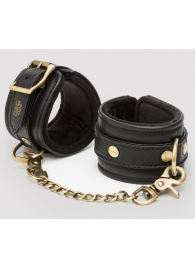 Черные наручники Bound to You Faux Leather Wrist Cuffs - Fifty Shades of Grey - купить с доставкой в Волгодонске