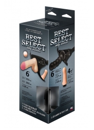 Черный пояс для женщин BEST SELECT с 3 насадками - LOVETOY (А-Полимер) - купить с доставкой в Волгодонске