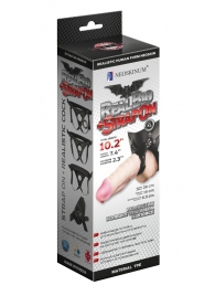 Гигантский фаллоимитатор на присоске в комплекте с трусиками - 26 см. - LOVETOY (А-Полимер) - купить с доставкой в Волгодонске