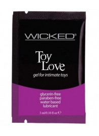 Лубрикант на водной основе для использования с игрушками WICKED Toy Love - 3 мл. - Wicked - купить с доставкой в Волгодонске
