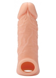 Телесная насадка EXTENDER WITH BALL STRAP 5.5 - 14 см. - Dream Toys - в Волгодонске купить с доставкой