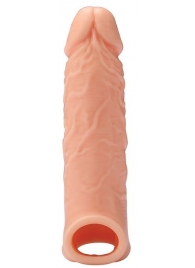 Телесная насадка EXTENDER WITH BALL STRAP 6.5 - 17 см. - Dream Toys - в Волгодонске купить с доставкой