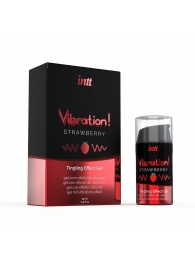 Жидкий интимный гель с эффектом вибрации Vibration! Strawberry - 15 мл. - INTT - купить с доставкой в Волгодонске