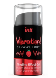 Жидкий интимный гель с эффектом вибрации Vibration! Strawberry - 15 мл. - INTT - купить с доставкой в Волгодонске