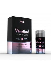 Жидкий интимный гель с эффектом вибрации Vibration! Bubble Gum - 15 мл. - INTT - купить с доставкой в Волгодонске