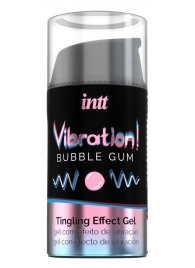 Жидкий интимный гель с эффектом вибрации Vibration! Bubble Gum - 15 мл. - INTT - купить с доставкой в Волгодонске