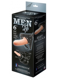 Телесный пустотелый харнесс MEN Style - 17,5 см. - LOVETOY (А-Полимер) - купить с доставкой в Волгодонске