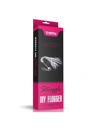 Серебристая плетка Struggle My Flogger с черной ручкой - 45 см. - Lovetoy - купить с доставкой в Волгодонске