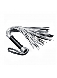 Серебристая плетка Struggle My Flogger с черной ручкой - 45 см. - Lovetoy - купить с доставкой в Волгодонске