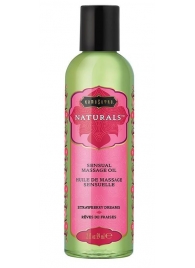 Массажное масло Naturals Strawberry Dreams с ароматом клубники - 59 мл. - Kama Sutra - купить с доставкой в Волгодонске