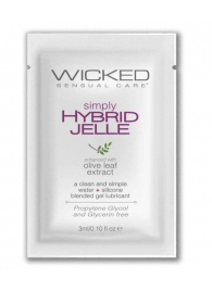 Гель-лубрикант на водно-силиконовой основе Simply Hybrid Jelle - 3 мл. - Wicked - купить с доставкой в Волгодонске