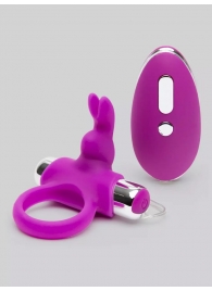 Лиловое виброкольцо с пультом ДУ Remote Control Cock Ring - Happy Rabbit - в Волгодонске купить с доставкой