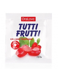 Гель-смазка Tutti-frutti со вкусом барбариса - 4 гр. - Биоритм - купить с доставкой в Волгодонске
