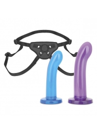 Страпон унисекс Beginners Strap-On с 2 насадками - 15 и 13 см. - Lux Fetish - купить с доставкой в Волгодонске