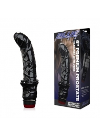 Черный вибромассажер простаты 6  Premium Prostate Massager - BlueLine - в Волгодонске купить с доставкой