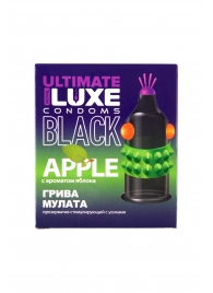 Черный стимулирующий презерватив  Грива мулата  с ароматом яблока - 1 шт. - Luxe - купить с доставкой в Волгодонске