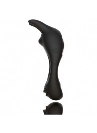 Черное эрекционное кольцо с двумя моторами Zeus Dual Vibe Cock Ring - FeelzToys - в Волгодонске купить с доставкой