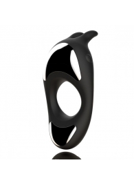 Черное эрекционное кольцо с двумя моторами Zeus Dual Vibe Cock Ring - FeelzToys - в Волгодонске купить с доставкой