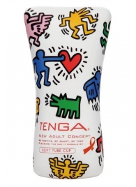 Мастурбатор-туба Keith Haring Soft Tube CUP - Tenga - в Волгодонске купить с доставкой
