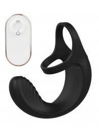 Черный анальный стимулятор с эрекционными кольцами Remote Couple Teaser - Dream Toys - в Волгодонске купить с доставкой