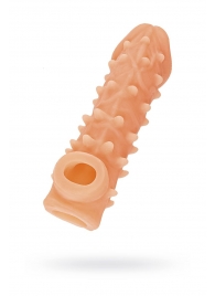 Телесная закрытая насадка с пупырышками Cock Sleeve Size M - 15,6 см. - KOKOS - в Волгодонске купить с доставкой