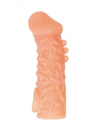 Телесная закрытая насадка с шершавой головкой Cock Sleeve Size M - 15,6 см. - KOKOS - в Волгодонске купить с доставкой