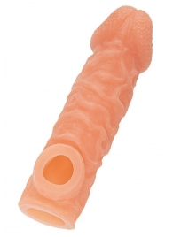 Телесная закрытая насадка с шершавой головкой Cock Sleeve Size M - 15,6 см. - KOKOS - в Волгодонске купить с доставкой