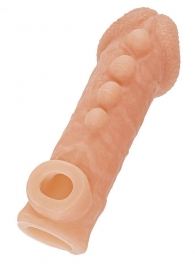 Телесная закрытая насадка с шишечками Cock Sleeve Size L - 17,6 см. - KOKOS - в Волгодонске купить с доставкой