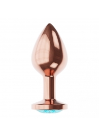 Пробка цвета розового золота с малиновым кристаллом Diamond Topaz Shine L - 8,3 см. - Lola Games - купить с доставкой в Волгодонске