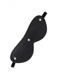 Черная кожаная маска Anonymo с мягким подкладом - ToyFa - купить с доставкой в Волгодонске