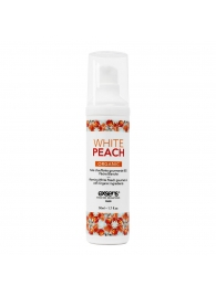 Разогревающее массажное масло Gourmet White Peach Organic с органическими ингредиентами - 50 мл. - Exsens - купить с доставкой в Волгодонске