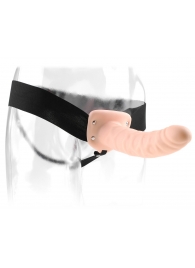 Полый страпон 8  Hollow Strap-On телесного цвета - 19 см. - Pipedream - купить с доставкой в Волгодонске