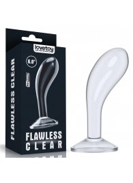 Прозрачный стимулятор простаты Flawless Clear Prostate Plug - 15 см. - Lovetoy - в Волгодонске купить с доставкой