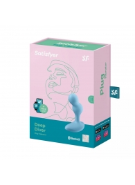 Голубой анальный вибростимулятор Deep Driver - 11,2 см. - Satisfyer - в Волгодонске купить с доставкой