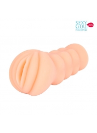 Телесный мастурбатор-вагина с комплектом эрекционных колец - Bior toys - в Волгодонске купить с доставкой
